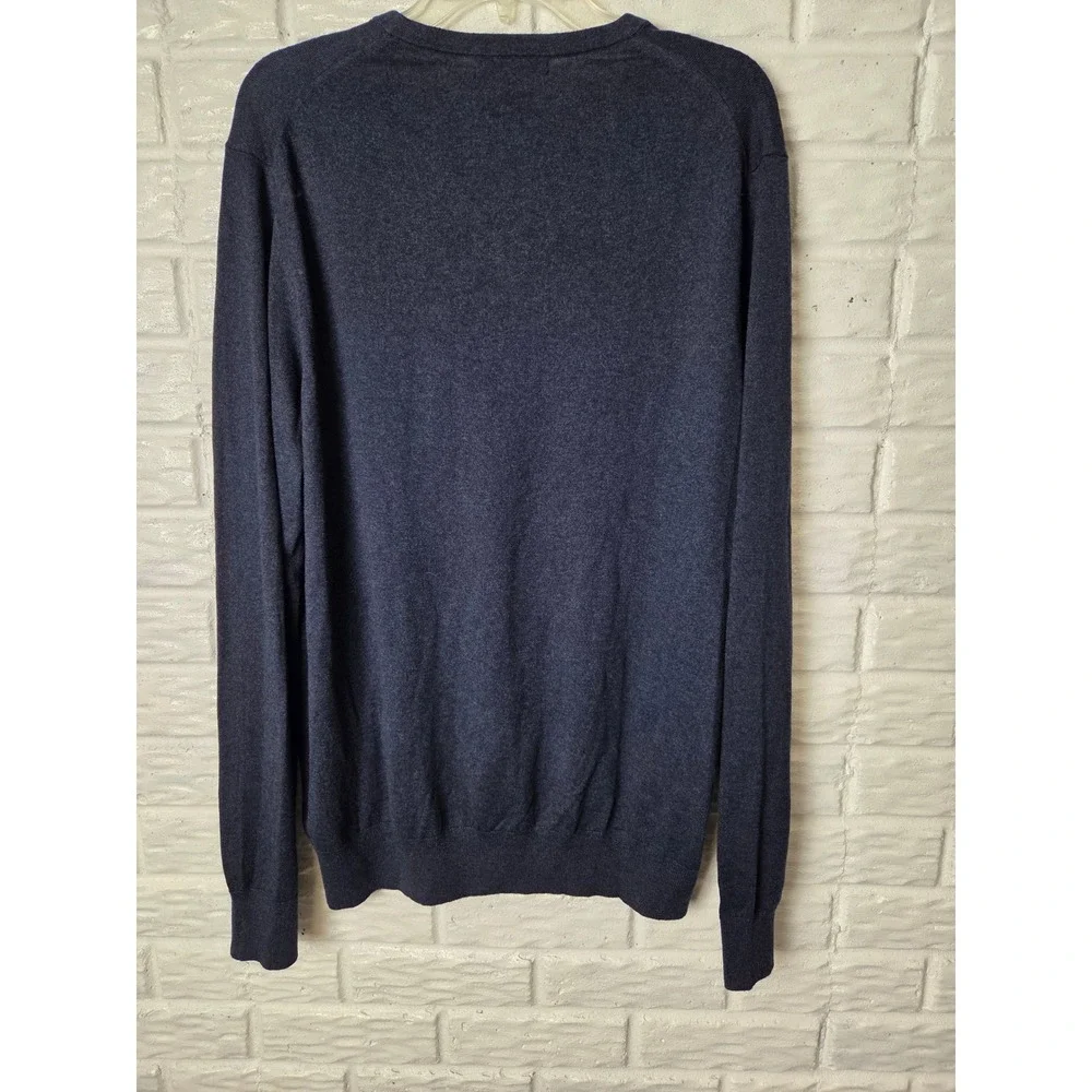 Banana Republic Sweater Mens L Tall Silk Cotton Cashmere V Neck Pullover Soft
